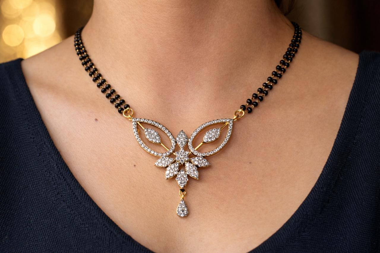 Butterfly promise mangalsutra set