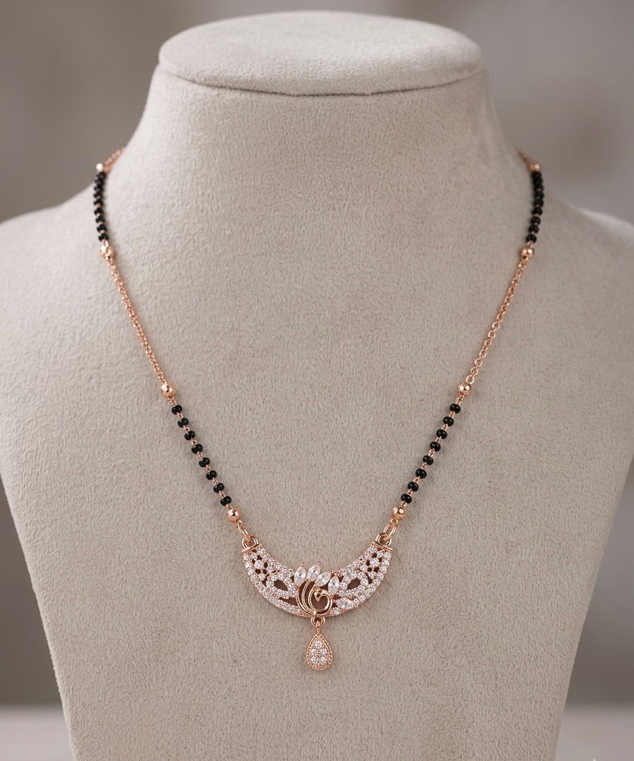 Rose gold Wing-Silhouette mangalsutra