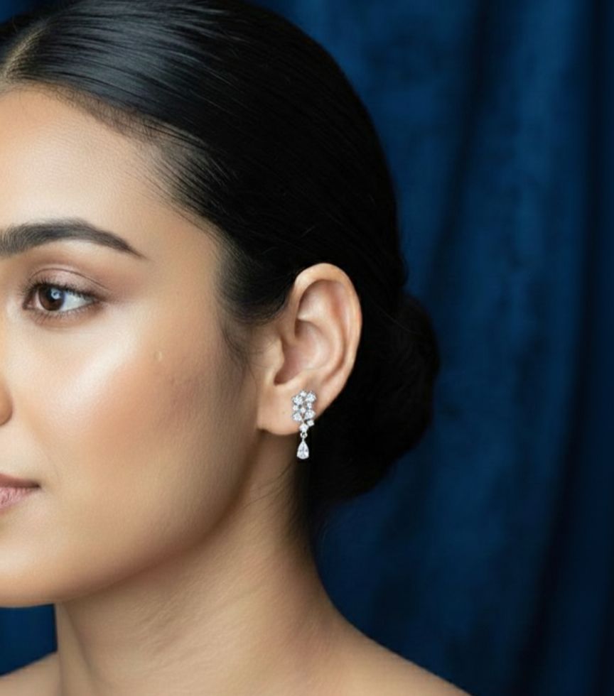 Crystal fountain necklace set