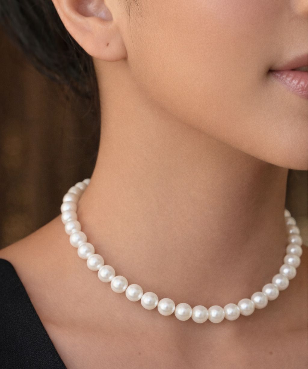 EMVIORY classic shell pearl necklace set