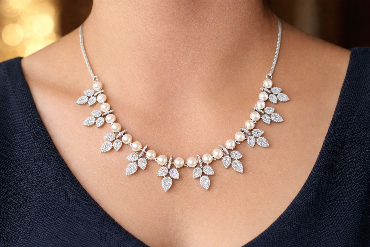 Luna Leaf necklace set
