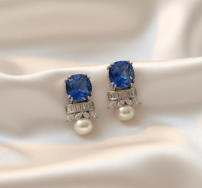 Purple halo earrings