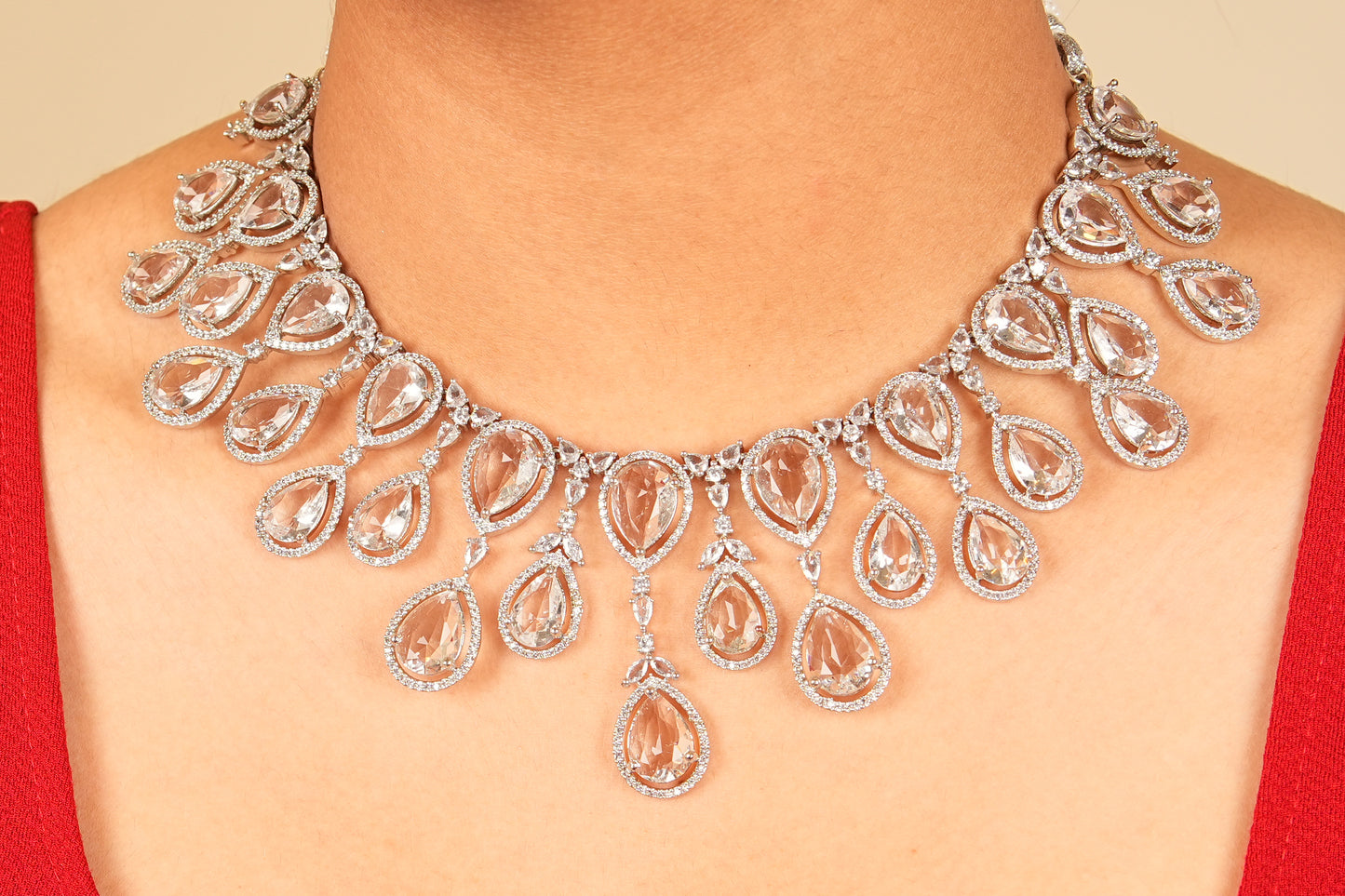 Moonlight droplet necklace set