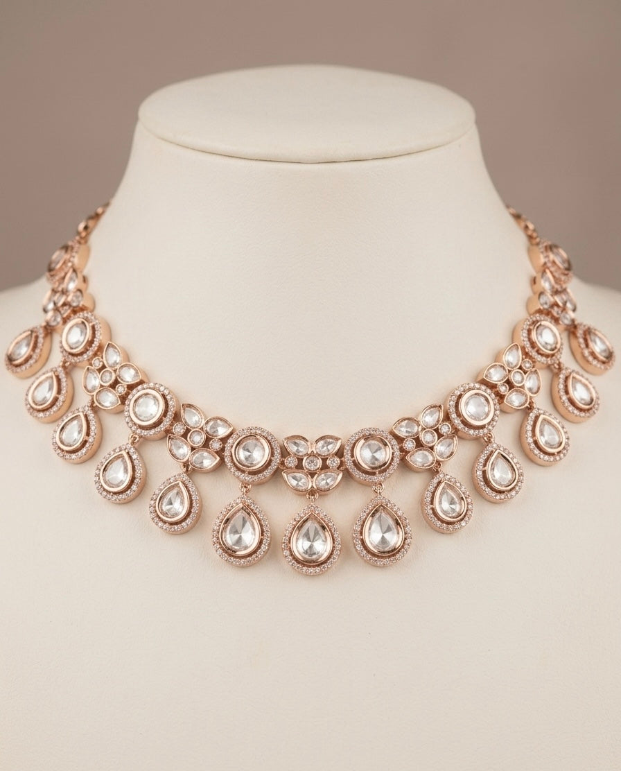 The Moissanite waterfall set