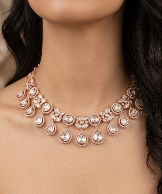 The Moissanite waterfall set