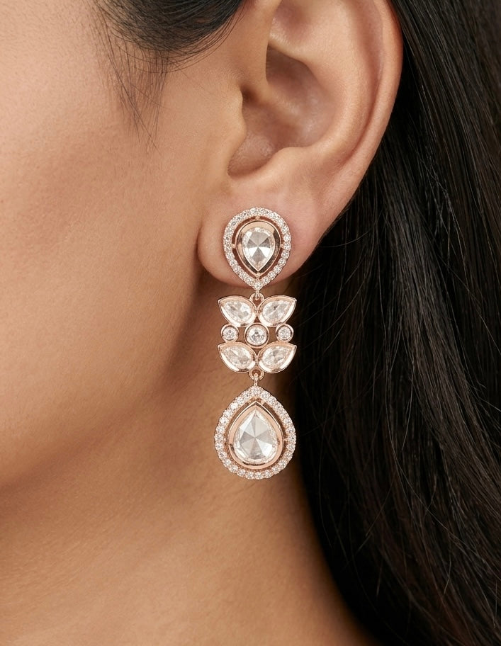 The Moissanite waterfall set