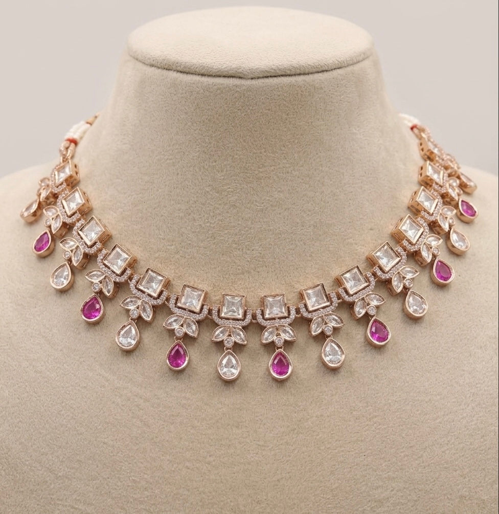 The Moissanite Ruby set