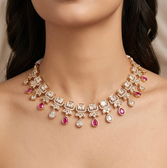 The Moissanite Ruby set