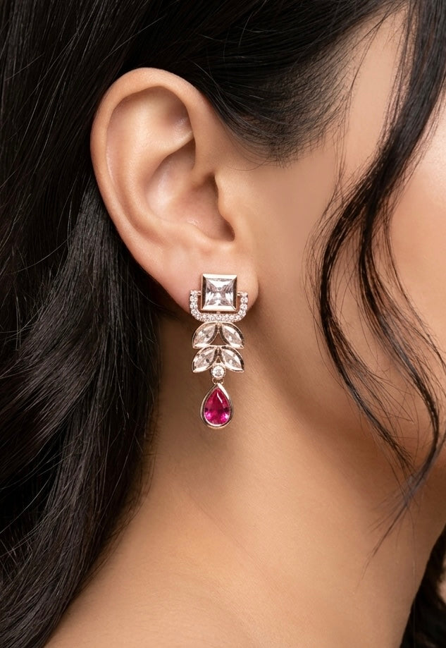 The Moissanite Ruby set