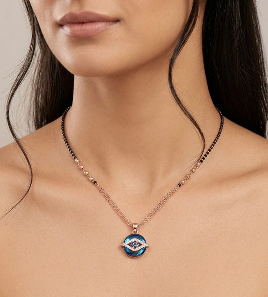 Rose gold Orbital Nazar mangalsutra
