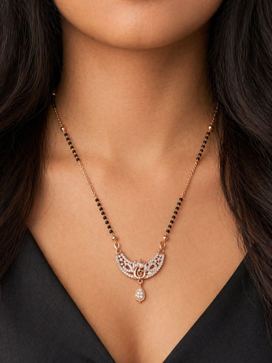 Rose gold Wing-Silhouette mangalsutra