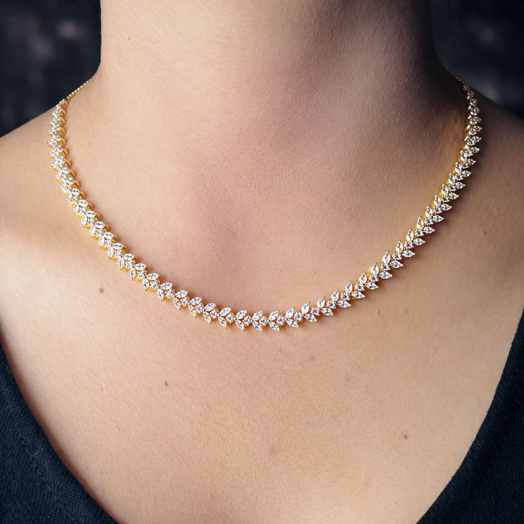 Lustre Leaf necklace set