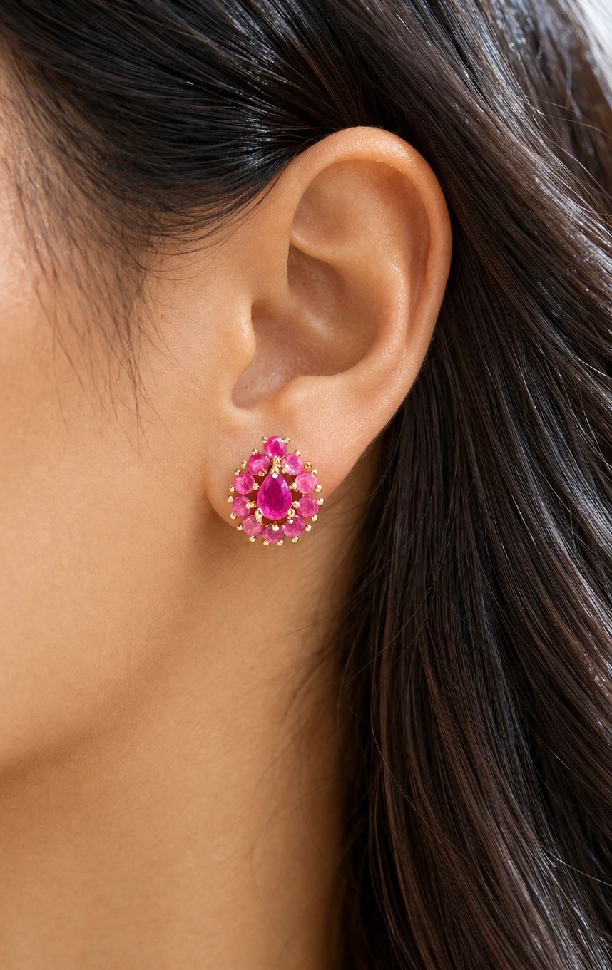 Ruby dew stud