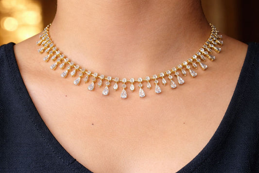 Dewdrop garland necklace set