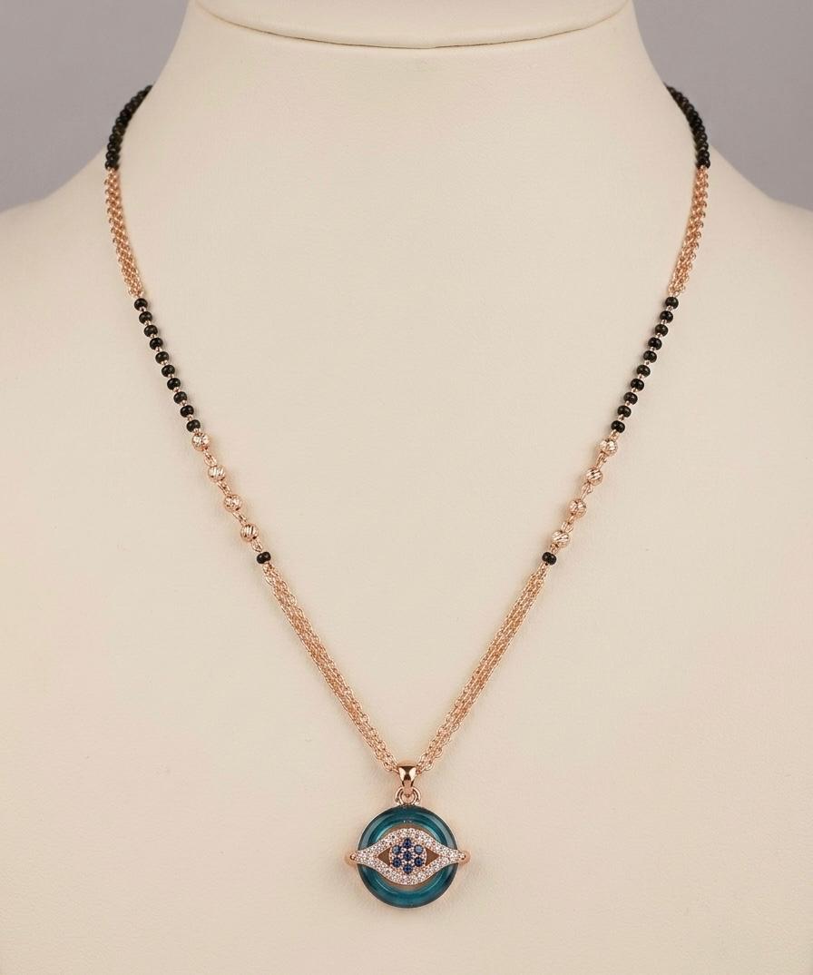 Rose gold Orbital Nazar mangalsutra