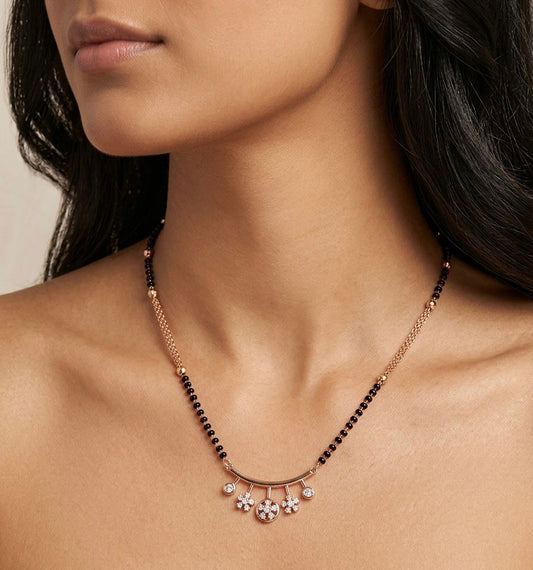 Rose gold Dainty charm mangalsutra