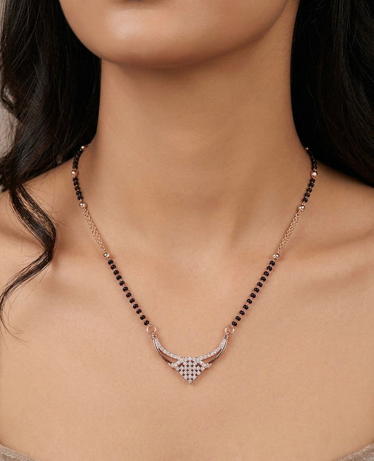 Rose gold Arc V mangalsutra